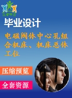 電磁閥體中心孔組合機(jī)床、機(jī)床總體工位布置和鉆、擴(kuò)、鉸工位液壓系統(tǒng)設(shè)計(jì)【4張cad圖紙】【優(yōu)秀】