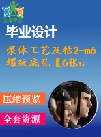 泵體工藝及鉆2-m6螺紋底孔【6張cad圖紙、工藝卡片和說明書】